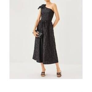 NEW LILLY PULITZER lynsi sunset bloom midi dress in noir